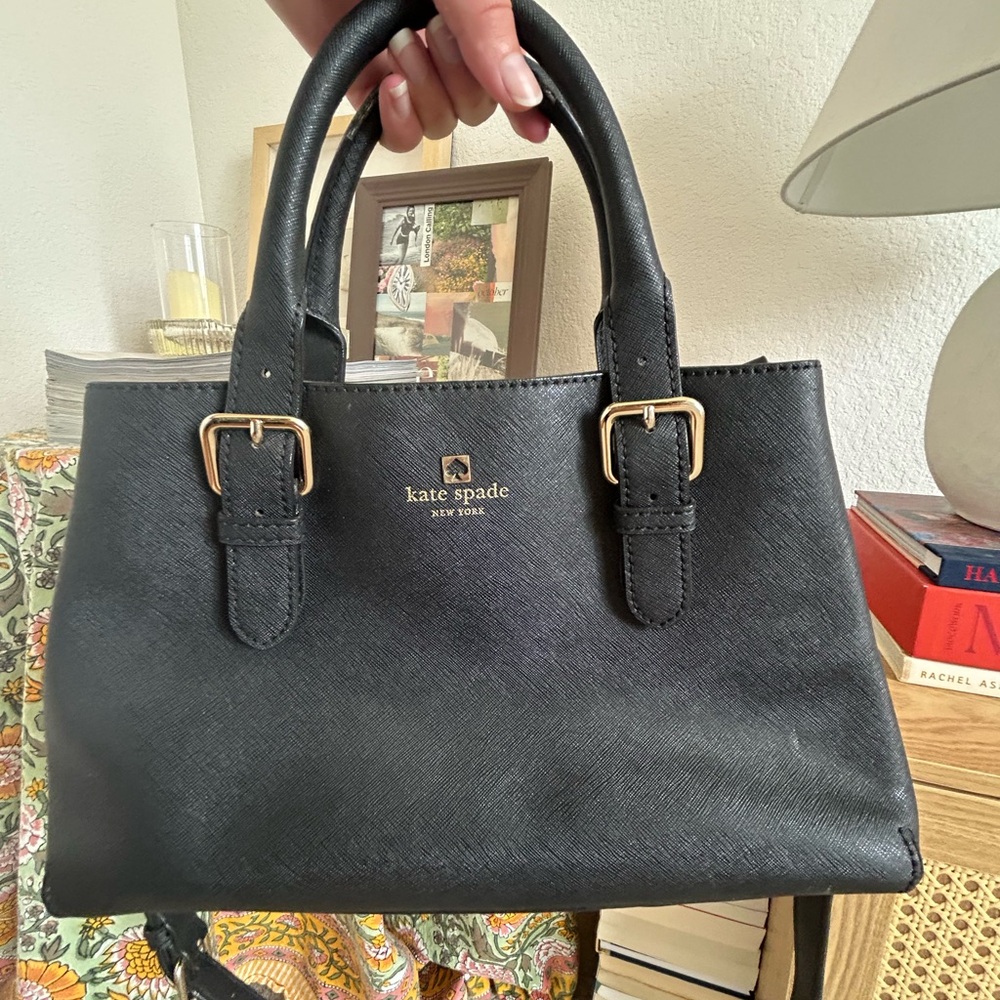 Kate Spade Black Satchel with Gold Hardware